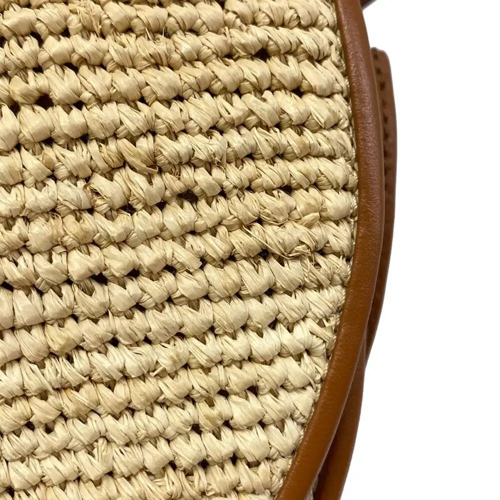 Christian Louboutin buy my side Shoulder Bag 1245248 Beige Brown Raffia Leather